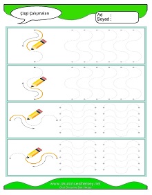 okul öncesi çocuklar için Çizgi çalışma sayfaları